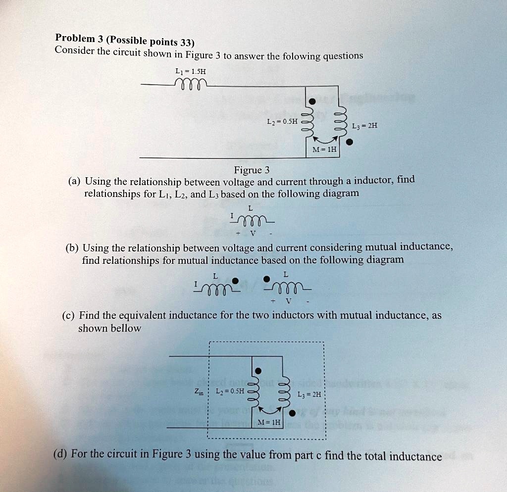Problem 3 (Possible points 33) Consider the circuit shown in Figure 3 ...