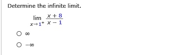 determine the infinite limit x8 471 x  21475