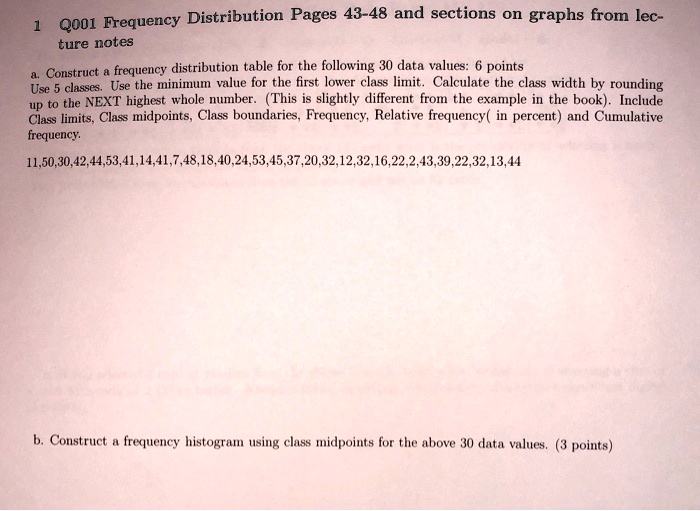 frequency distribution pages 43 48 and sections on graphs from lec qoo1 ...