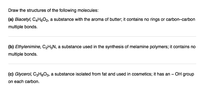 Draw the structures of the following molecules:(a) Bi… - SolvedLib