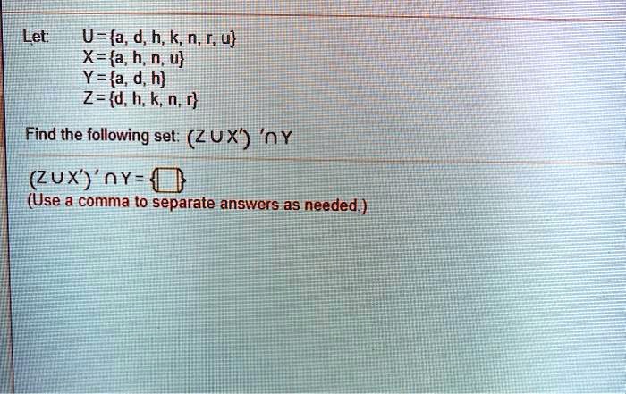 Solved Let U A D H K N 5u X A D H N U Y A D H Z D H K N R Find The