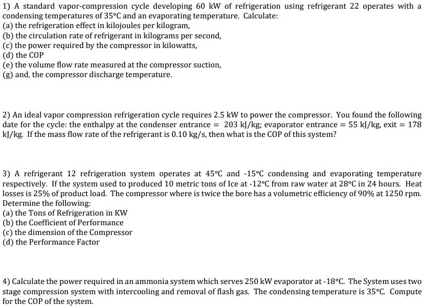 SOLVED A standard cycle developing 60 kW of