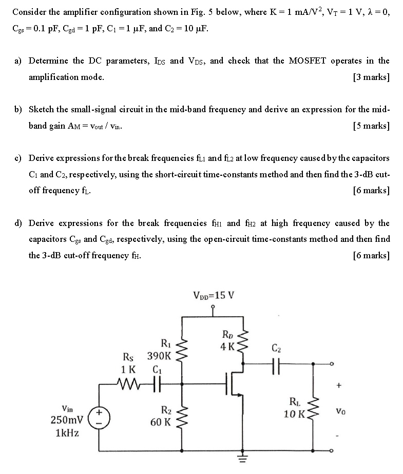consider the amplifier configuration shown in fig5 belowwhere k1 mav2vr ...