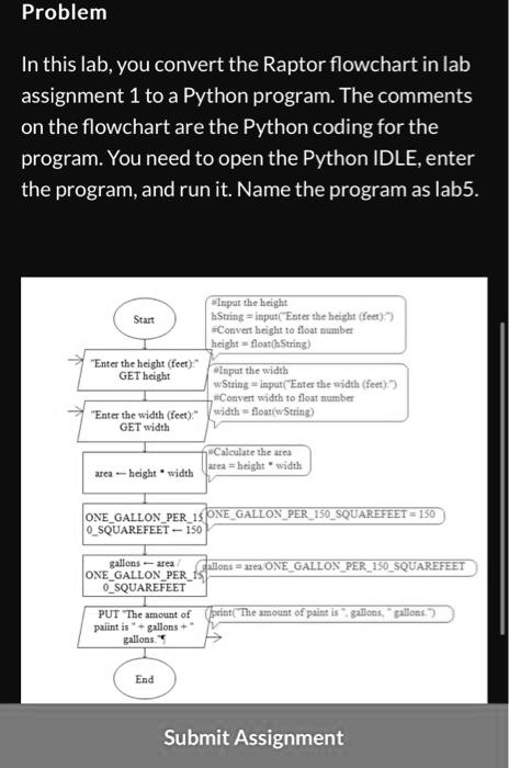 in this lab you convert the raptor flowchart in lab assignment 1 to a ...
