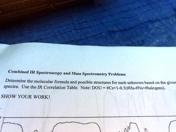 SOLVED Combined IR Spectroscopy and Mass Spectrometry Problems