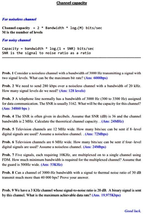 solved-data-communications-channel-capacity-for-noiseless-channel-m-is