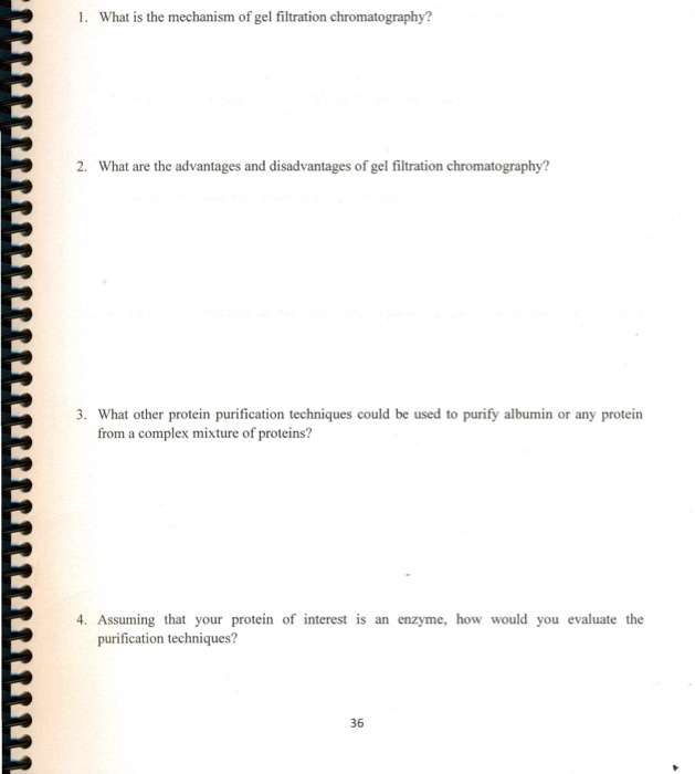 SOLVED What is the mechanism of gel filtration chromatography? What