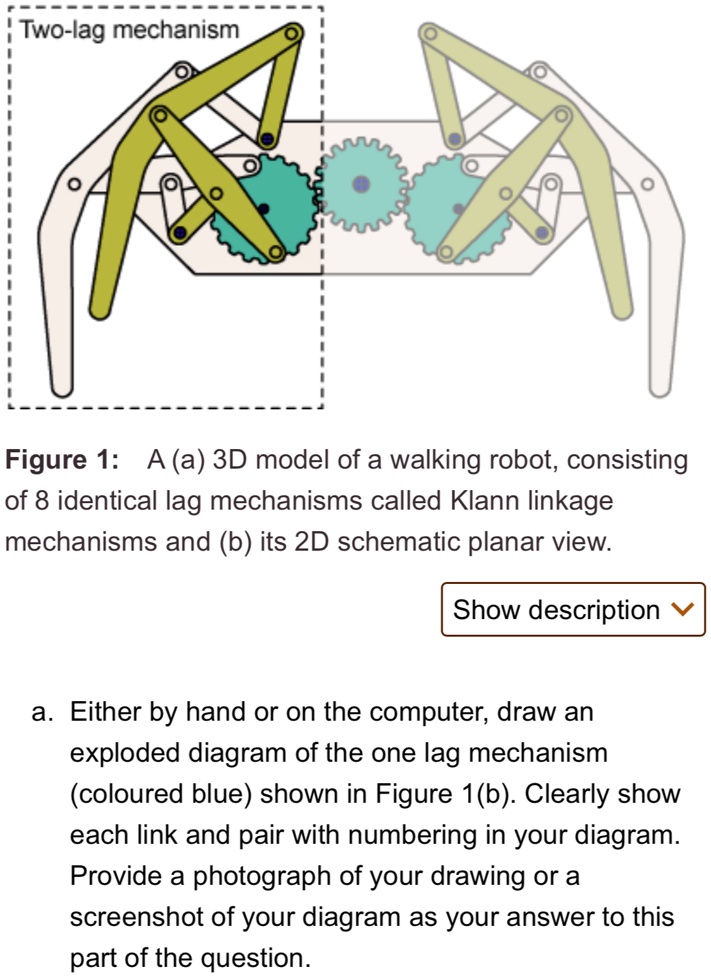 Anyone can help to draw a diagram. Two-leg mechanism. Figure 1: A (a ...