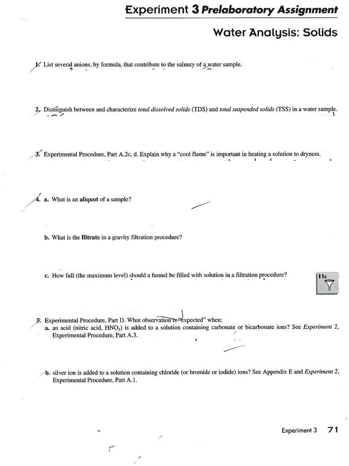 VIDEO solution: Experiment 3 Prelaboratory Assignment Water Analysis ...