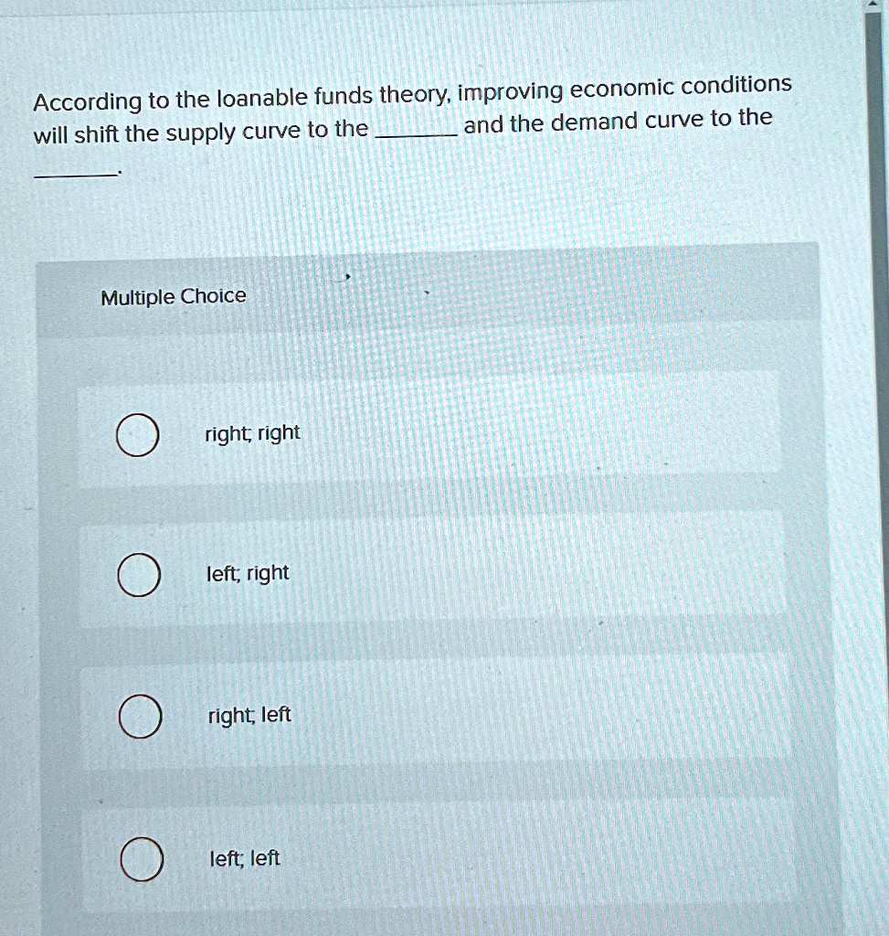 Video Solution: According To The Loanable Funds Theory, Improving 