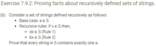 SOLVED: Exercise 7.9.2: Proving Facts About Recursively Defined Sets Of ...