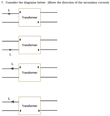 7. Consider the diagrams below: (Show the direction of the secondary ...
