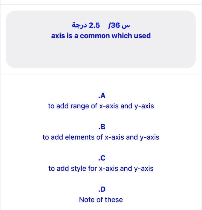 2.5/36 axis is a common which used .A to add range of x-axis and y-axis ...