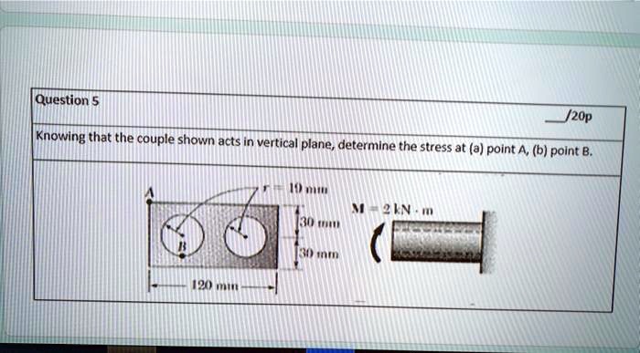 SOLVED: Text: Question 5 J2op Knowing That The Couple Shown Acts In A ...