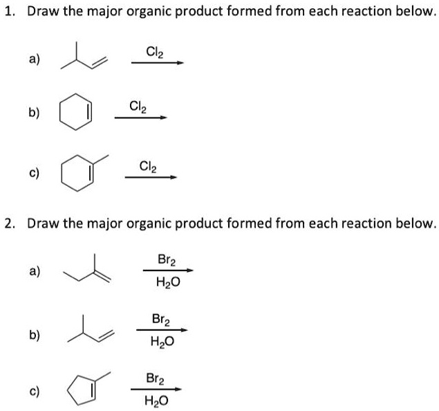 Draw the major organic product formed from each react… SolvedLib
