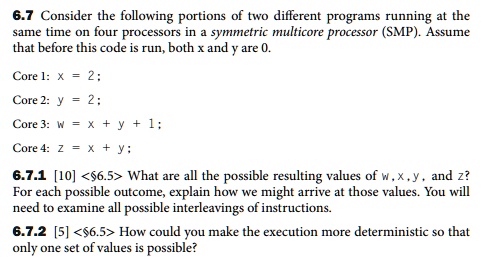 VIDEO solution: 6.7 Consider the following portions of two different ...