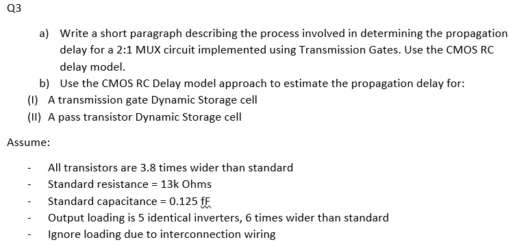 SOLVED: a) Write a short paragraph describing the process involved in ...