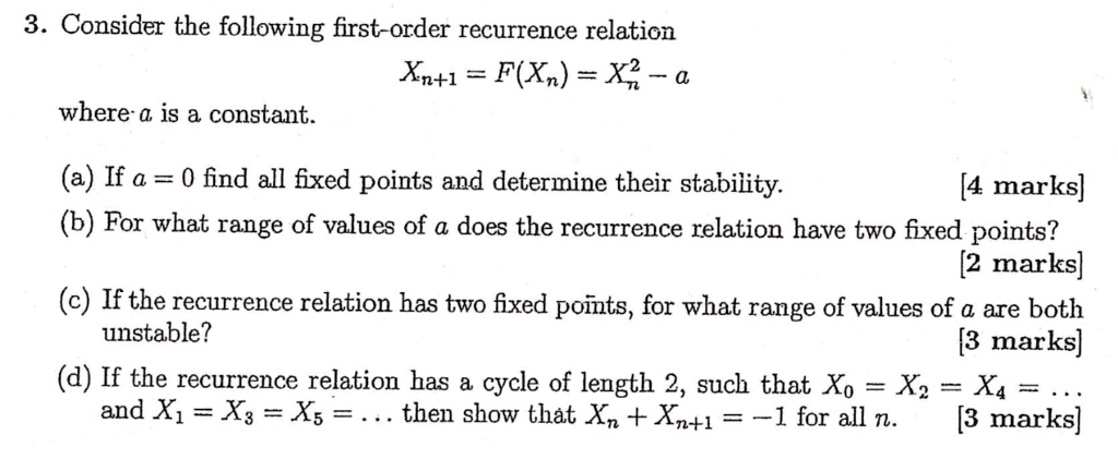 solved-consider-the-following-first-order-recurrence-relation-xn-1-f