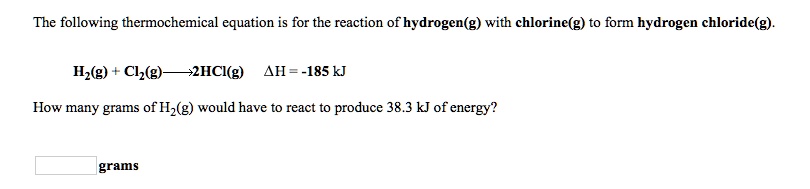 SOLVED: The following thermochemical equation is for the reaction of ...