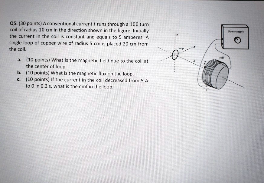 SOLVED: 05. (30 Points) A Conventional Current Runs Through A 100 Turn ...