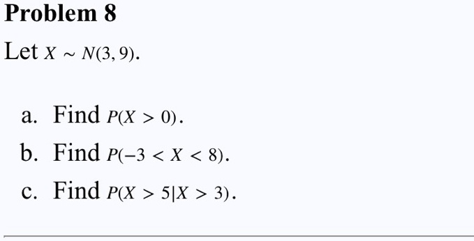 problem 8 let x n39 a find px 0 b find p 3 x 8 c find px 5ix 3 95562