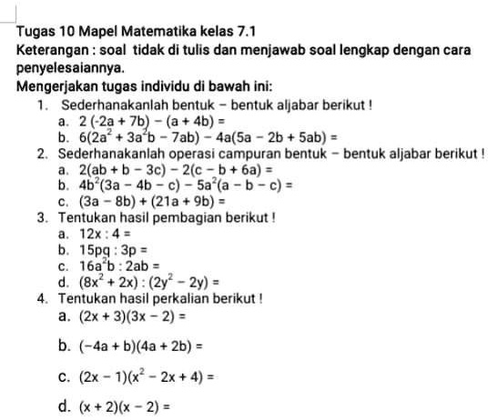 SOLVED: Jawaban Nya Adalah Berapa Yah Kira-kira? Tugas 10 Mapel ...