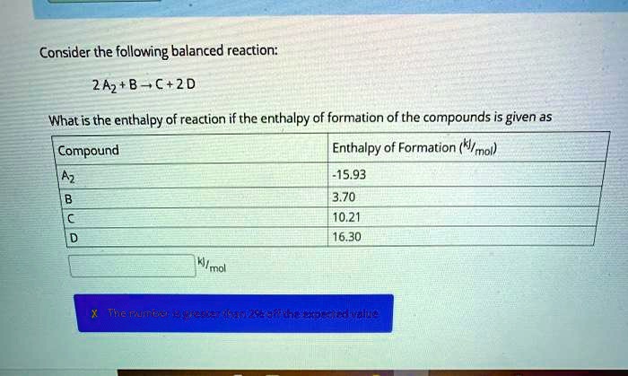 SOLVED: Consider The Following Balanced Reaction: 242+B C+20 What Is ...