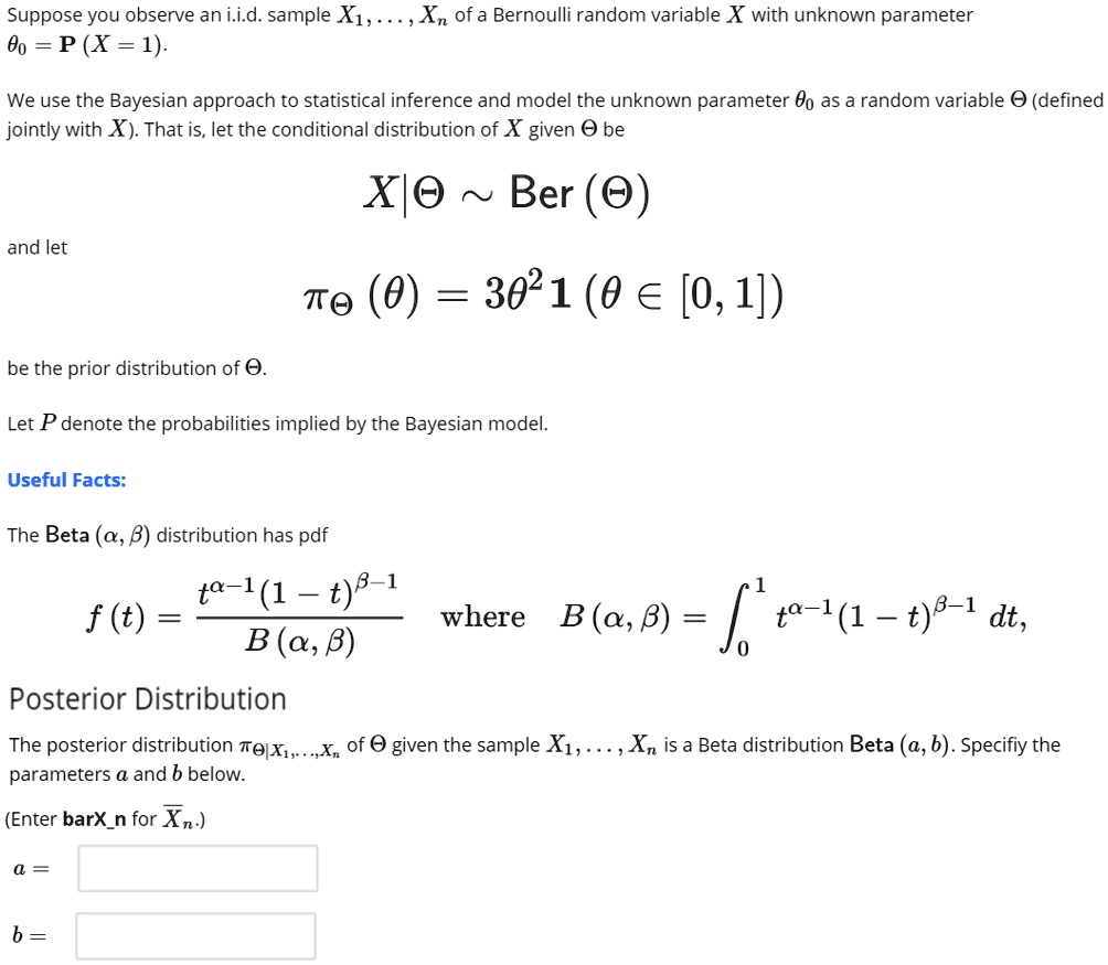 suppose you observe aniid sample xi 0o px 1 xn of a bernoulli random ...