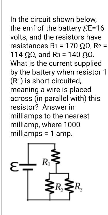 In the circuit shown below; the emf of the battery â… - SolvedLib