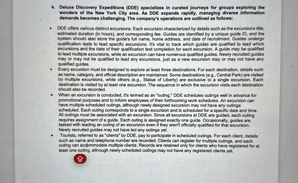 4 deluxe discovery expeditions dde specializes in curated journeys for groups exploring the wonders of the new york city area as dde expands rapidly managing diverse information demands beco 65204