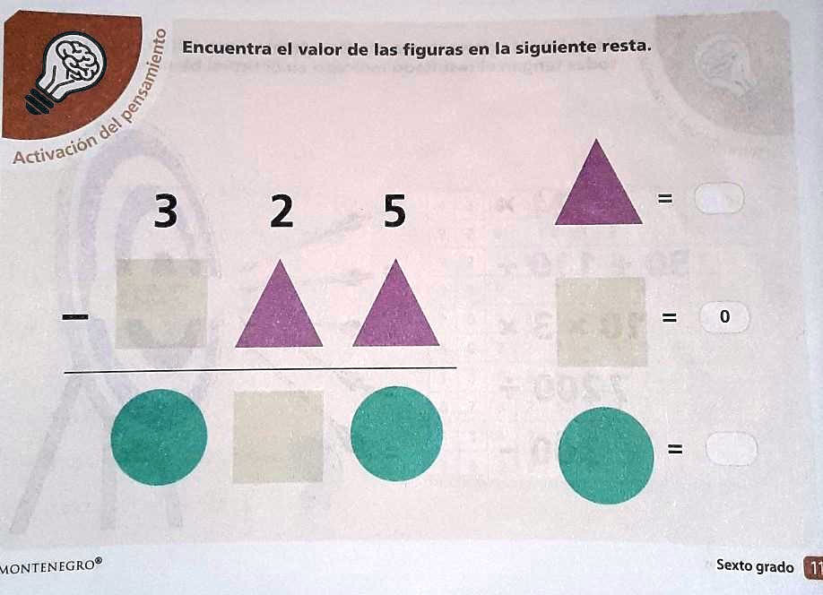 SOLVED: Encuentra el valor de las figuras en la siguiente resta Ayuda