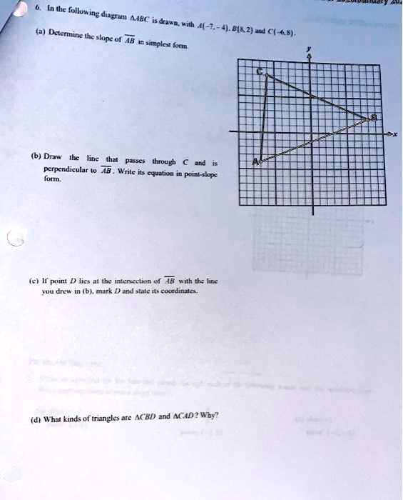 in tic follon ing darram aibt idrava 44 404 4180425 extrnin 5 wc 48 spol surnpks kxmn b drzw jine that piesl wough pcrpendicular lo 7b wrtc equihion unn pomnb ko m pount ti r ibe inteneclion 83716