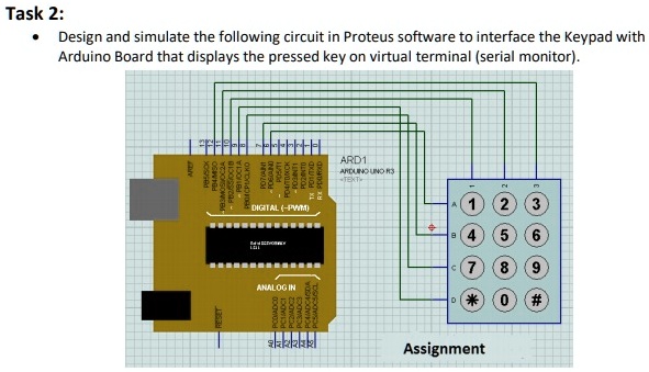 SOLVED: Task 2: Design And Simulate The Following Circuit In Proteus ...