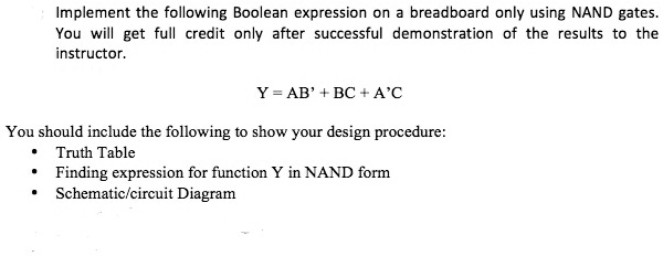SOLVED: Please draw the schematic using only NAND gates and truth ...