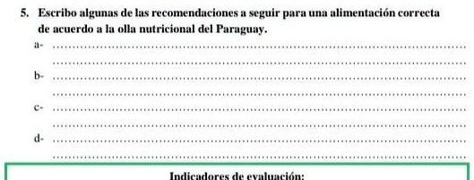 SOLVED: escribo algunas de las recomendaciones a seguir para una ...