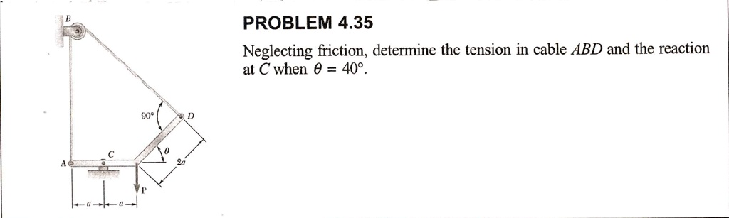 problem 435 neglecting friction determine the tension in cable abd and ...