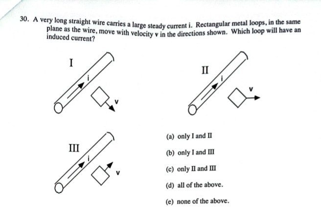 30. A very long straight wire carries a large steady current i ...