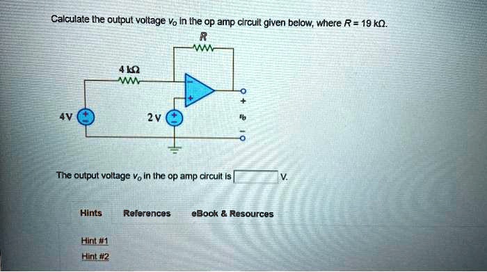 SOLVED: Calculate The Output Voltage Vo In The Op Amp Circuit Given ...