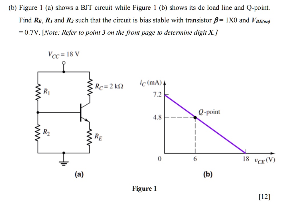 SOLVED The Digit X Value Is 4. (b) Figure 1 (a) Shows A BJT Circuit 