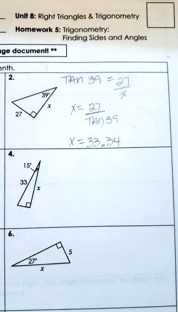 right triangles and trigonometry homework 3