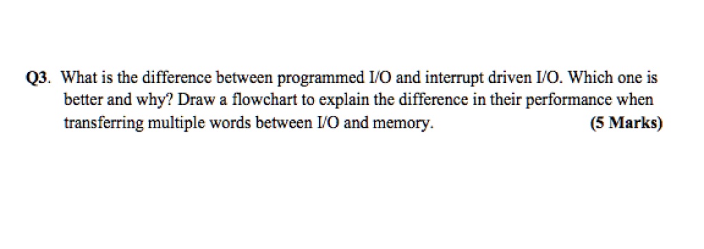 SOLVED: Q3. What is the difference between programmed IO and interrupt ...