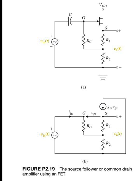 SOLVED The source follower amplifier provides lower output impedance