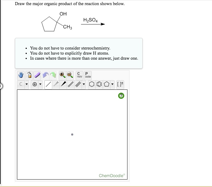 SOLVED: Draw the major organic product of the reaction shown below: OH ...