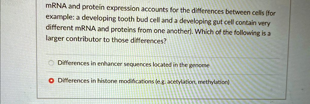 mRNA and protein expression accounts for the differences between cells ...
