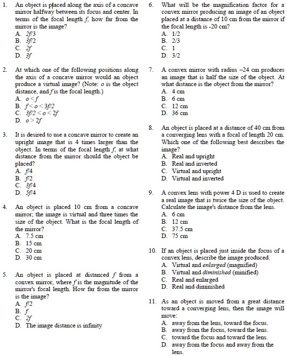 SOLVED: An object placed along the axis of concave mirror halfway ...