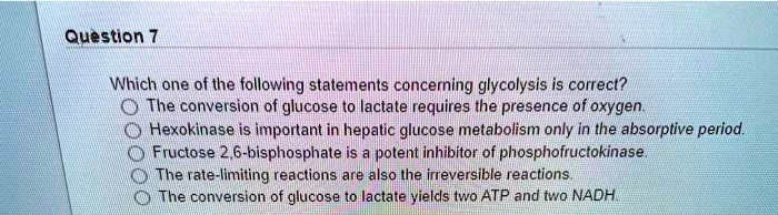 Which Of The Following Statements Regarding Metabolism Is False SOLVED: Question Which one of Ihe following statements concerning