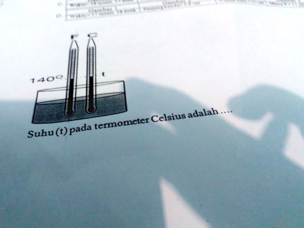 Solved Perhatikan Pengukuran Suhu Dengan Termometer Fahrenheit Dan