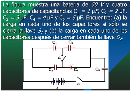 SOLVED: La Figura Muestra Una Bateria De 50 Vy Cuatro Capacitores De ...