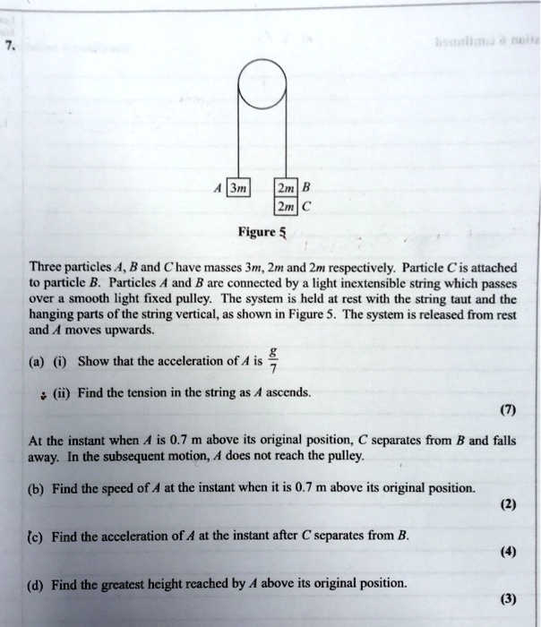 SOLVED: Texts: 7 13 M 2 M Figure 5 Three Particles A, B, And C Have ...