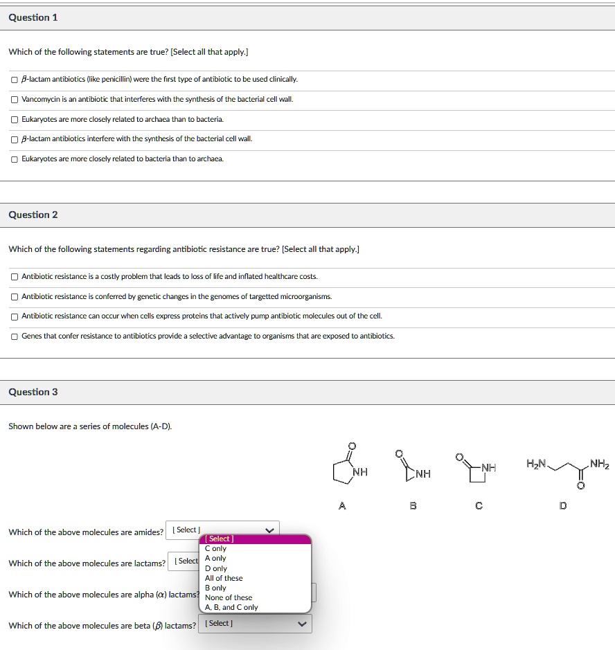 SOLVED Question 1 Which of the following statements are true? [Select